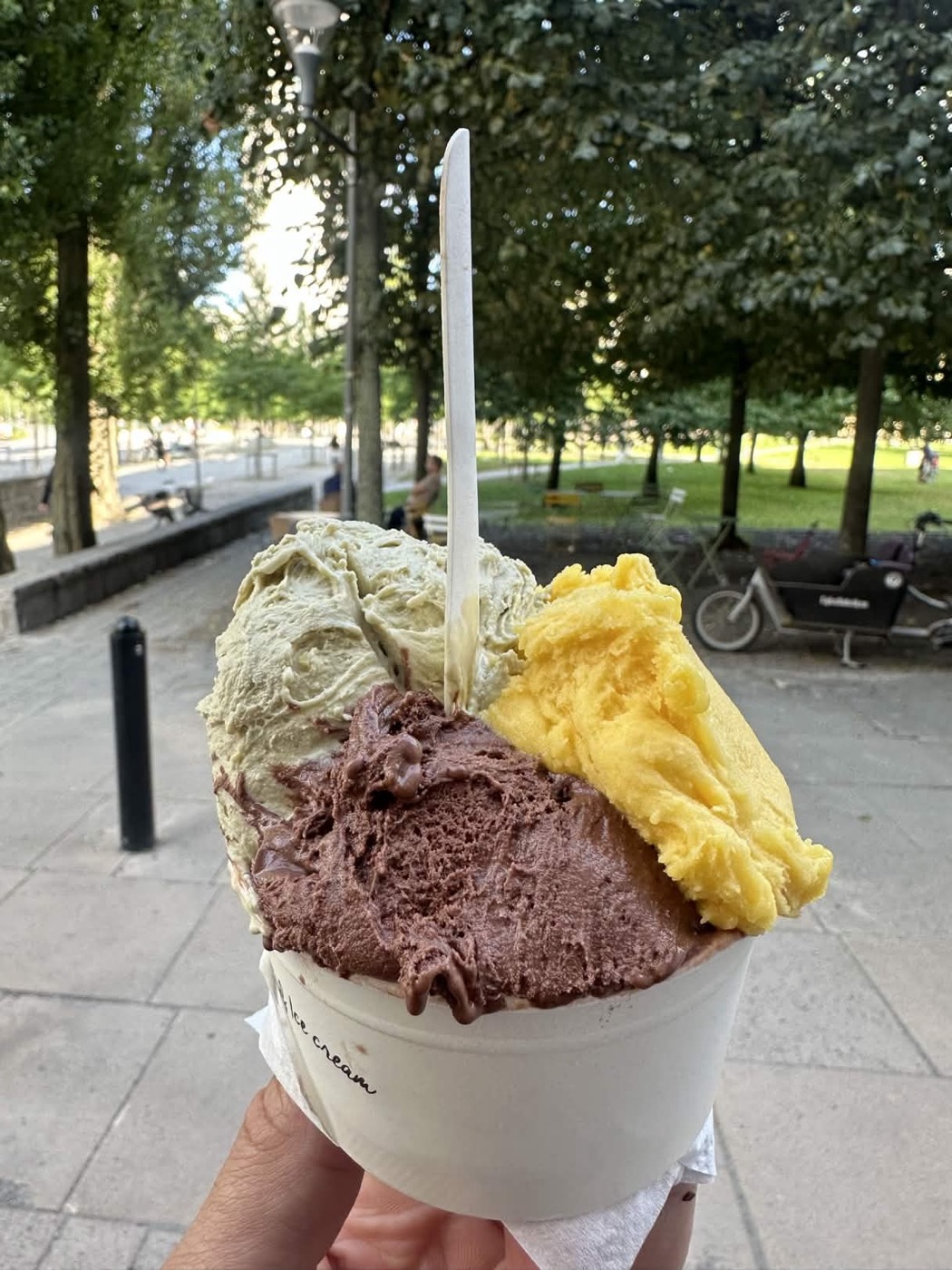 Gelatobägare i Fatbursparken
